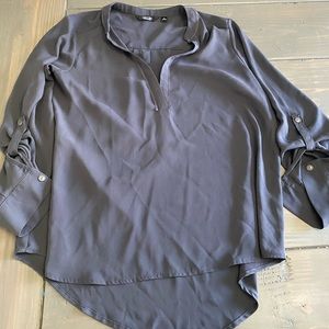 Cute Grey Long Sleeve Top